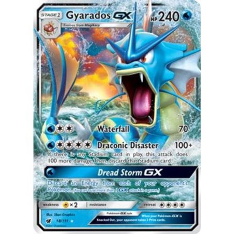 Gyarados GX 18/111 - SM  Crimson Invasion Holofoil