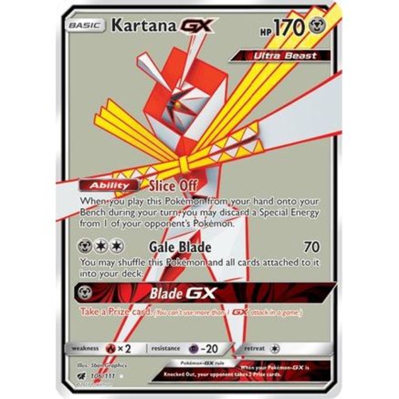 Kartana GX (Full Art) 106/111 - SM  Crimson Invasion Holofoil