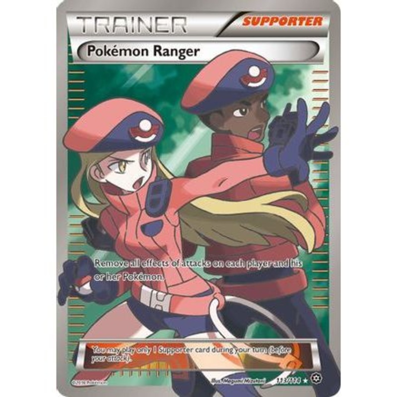 Pokemon Ranger (Full Art) 113/114 - XY  Steam Siege Holofoil