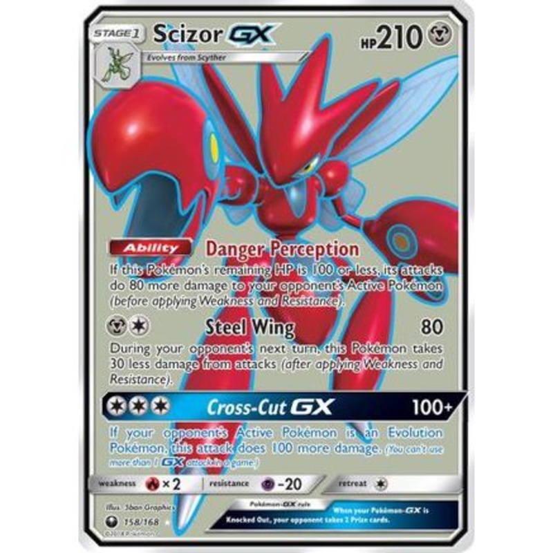 Scizor GX (Full Art) 158/168 - SM  Celestial Storm Holofoil