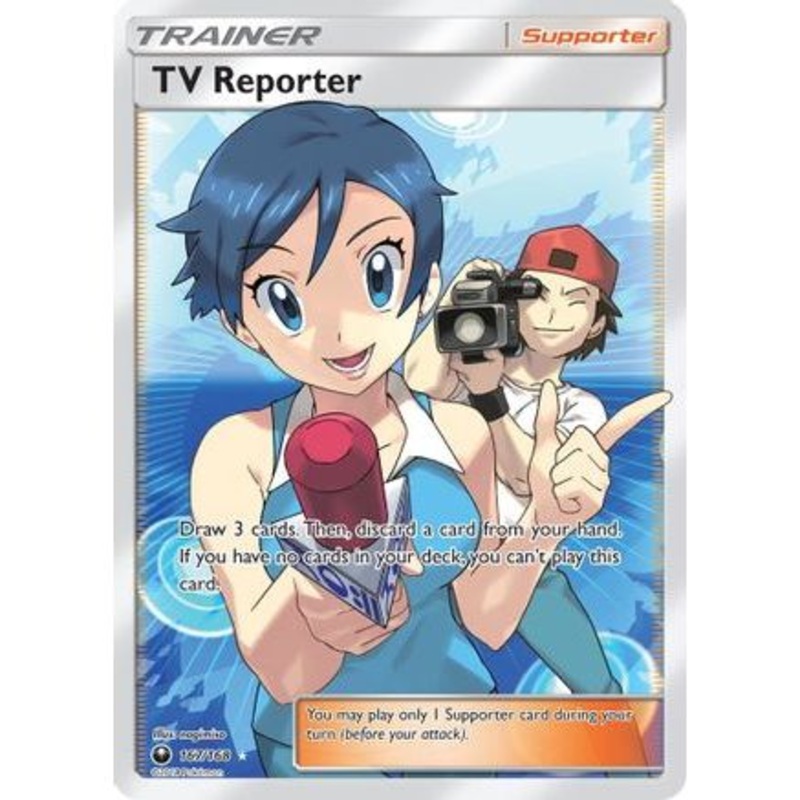 TV Reporter (Full Art) 167/168 - SM  Celestial Storm Holofoil
