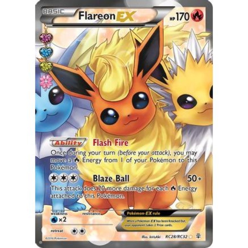 Flareon EX (Full Art) RC28/83 - Generations Radiant Collection Holofoil