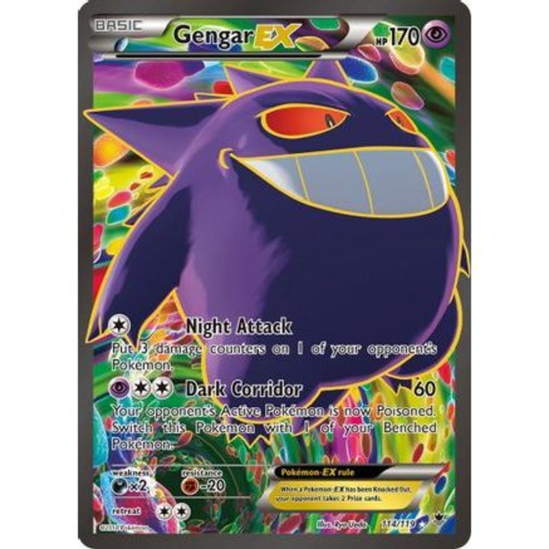 Gengar EX (114 Full Art) 114/119 - XY  Phantom Forces Holofoil
