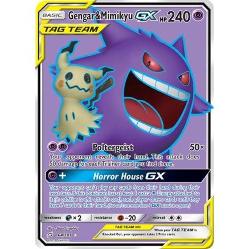 Gengar & Mimikyu GX (Full Art) 164/181 - SM  Team Up Holofoil