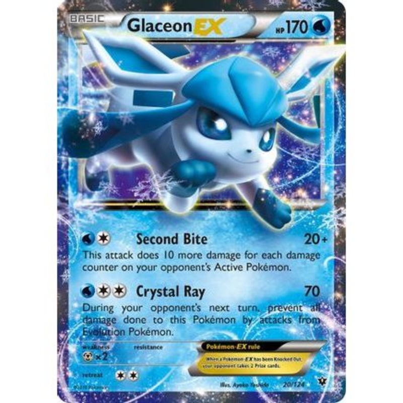 Glaceon EX 20/124 - XY  Fates Collide Holofoil