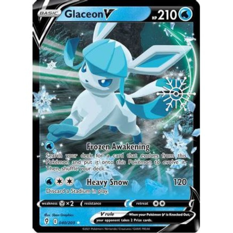 Glaceon V - 040/203 (Holiday Calendar) 40 - Miscellaneous Cards & Products Holofoil