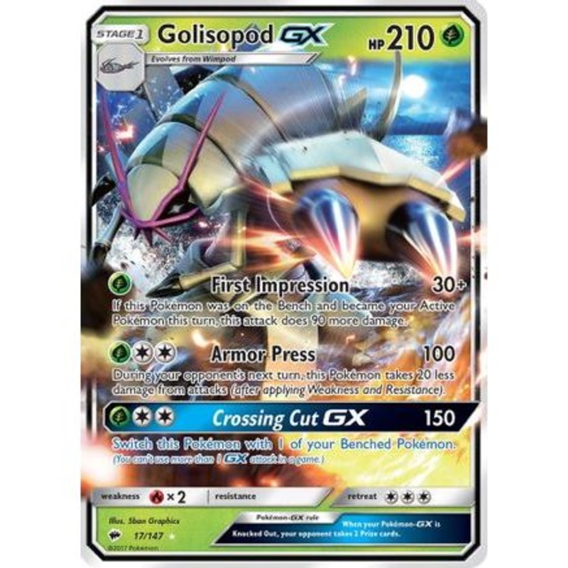 Golisopod GX 17/147 - SM  Burning Shadows Holofoil