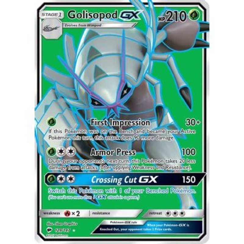 Golisopod GX (Full Art) 129/147 - SM  Burning Shadows Holofoil