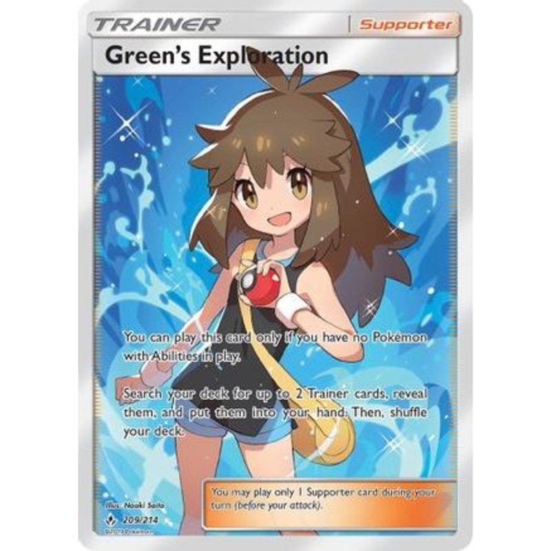 Green's Exploration (Full Art) 209/214 - SM  Unbroken Bonds Holofoil