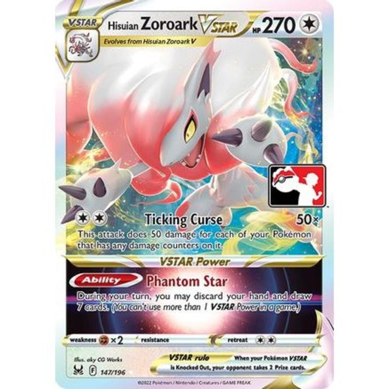 Hisuian Zoroark VSTAR 147 - Prize Pack Series Cards Holofoil
