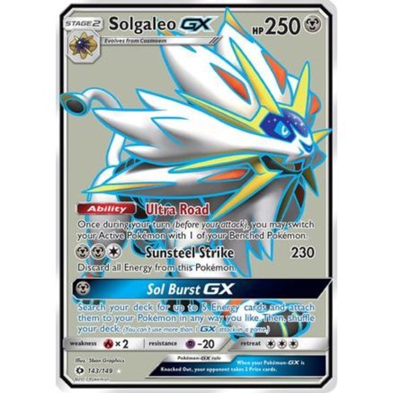 Solgaleo GX (Full Art) 143/149 - SM Base Set Holofoil