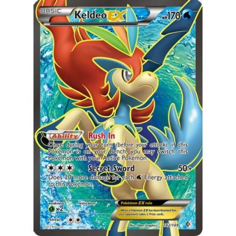 Keldeo EX (142 Full Art) 142/149 - Boundaries Crossed Holofoil