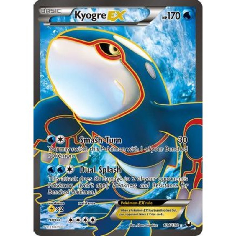 Kyogre EX (104 Full Art) 104/108 - Dark Explorers Holofoil