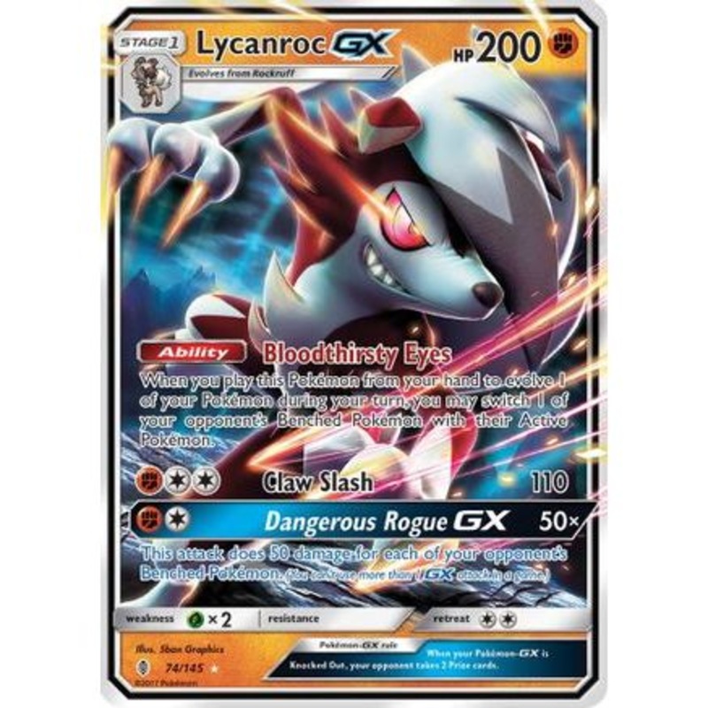 Lycanroc GX 74/145 - SM  Guardians Rising Holofoil