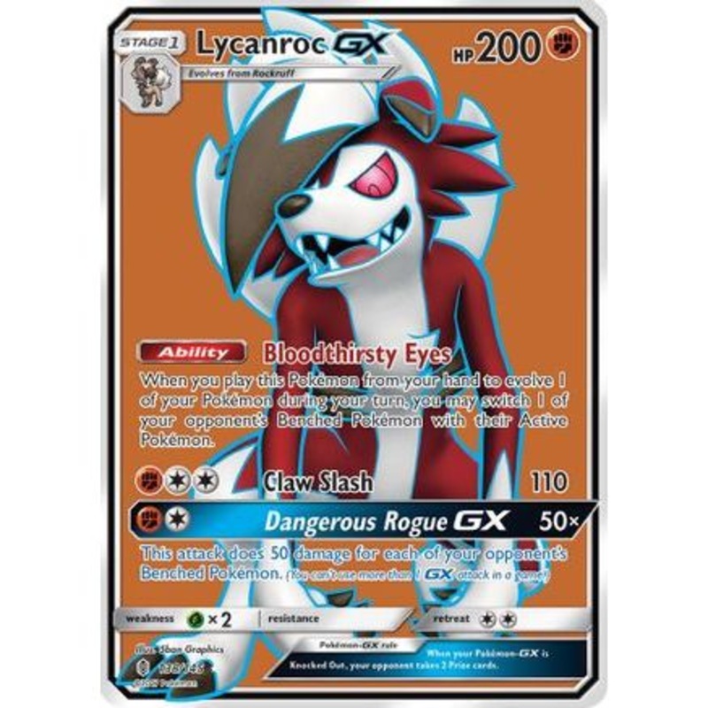 Lycanroc GX (Full Art) 138/145 - SM  Guardians Rising Holofoil