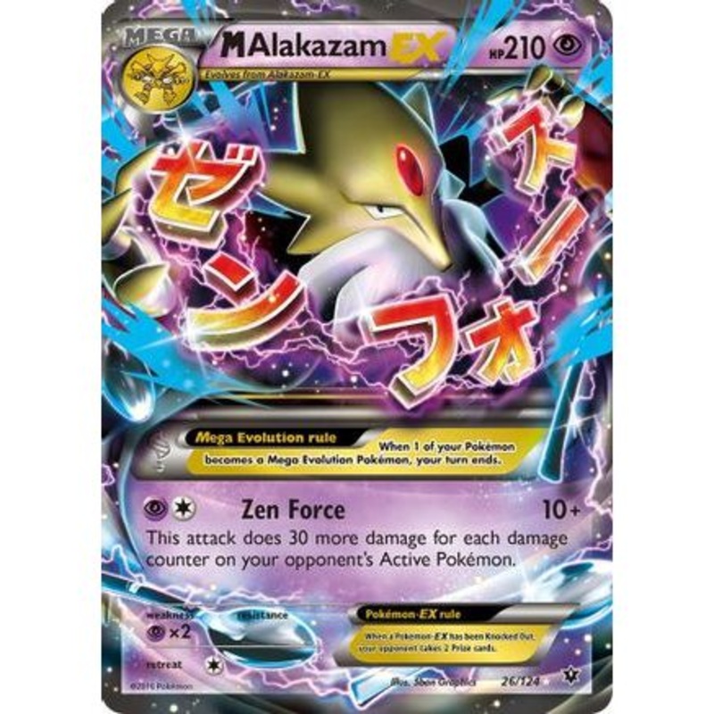 M Alakazam EX 26/124 - XY  Fates Collide Holofoil