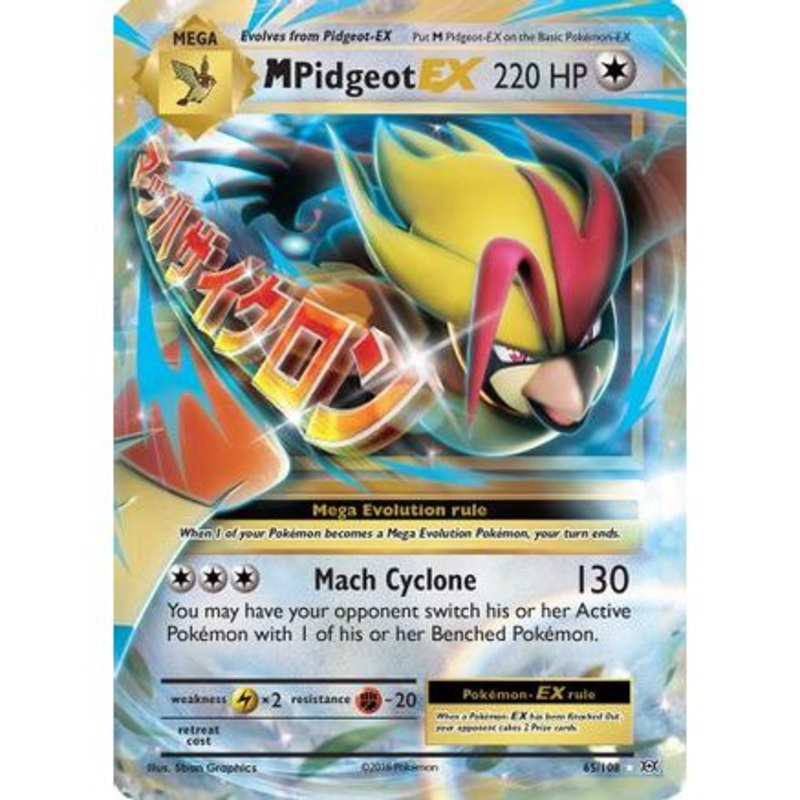 M Pidgeot EX 65/108 - XY  Evolutions Holofoil
