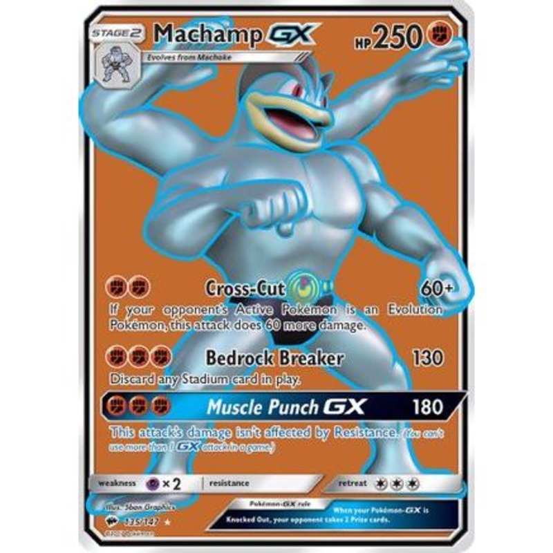 Machamp GX (Full Art) 135/147 - SM  Burning Shadows Holofoil
