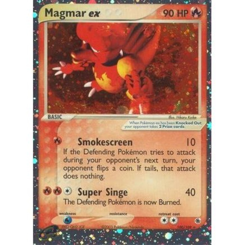 Magmar ex 100/109 - Ruby and Sapphire Holofoil