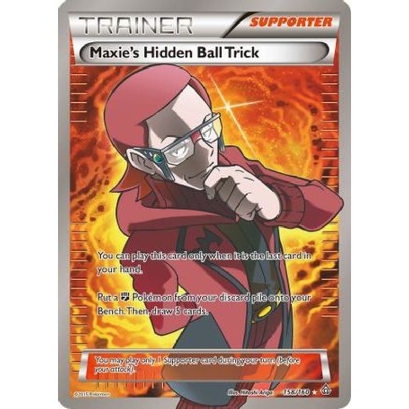 Maxie's Hidden Ball Trick (158 Full Art) 158/160 - XY  Primal Clash Holofoil