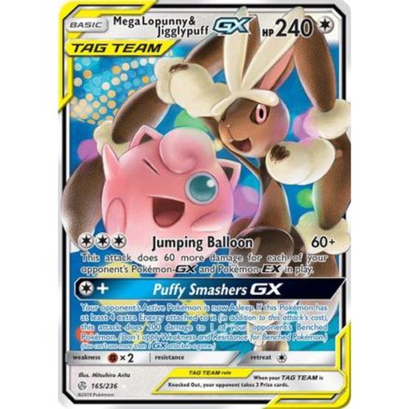 Mega Lopunny & Jigglypuff GX 165/236 - SM  Cosmic Eclipse Holofoil