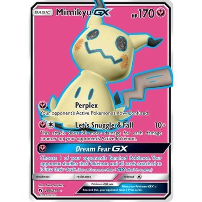 Mimikyu GX (Full Art) 206/214 - SM  Lost Thunder Holofoil
