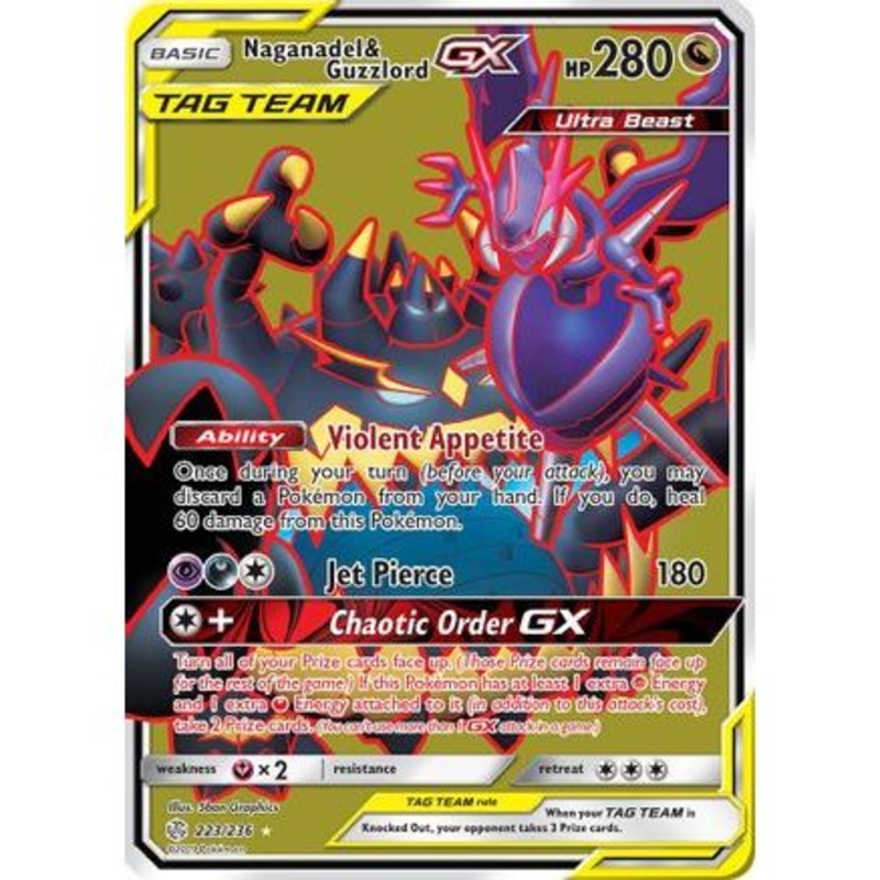 Naganadel & Guzzlord GX (Full Art) 223/236 - SM  Cosmic Eclipse Holofoil