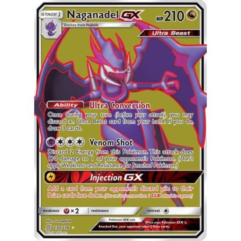 Naganadel GX (Full Art) 230/236 - SM  Unified Minds Holofoil