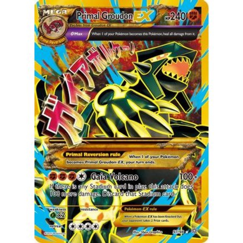 Primal Groudon EX (Shiny Full Art) 97/98 - XY  Ancient Origins Holofoil