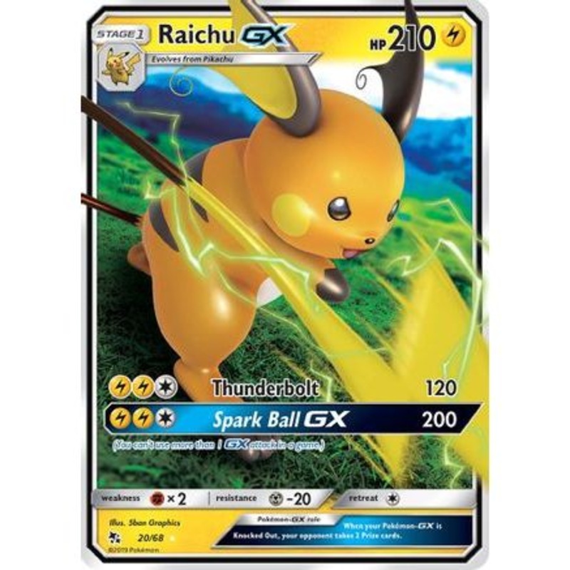 Raichu GX 20/68 - Hidden Fates Holofoil