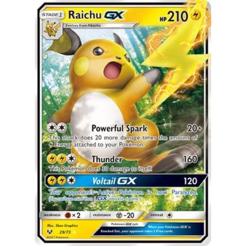 Raichu GX 29/73 - Shining Legends Holofoil