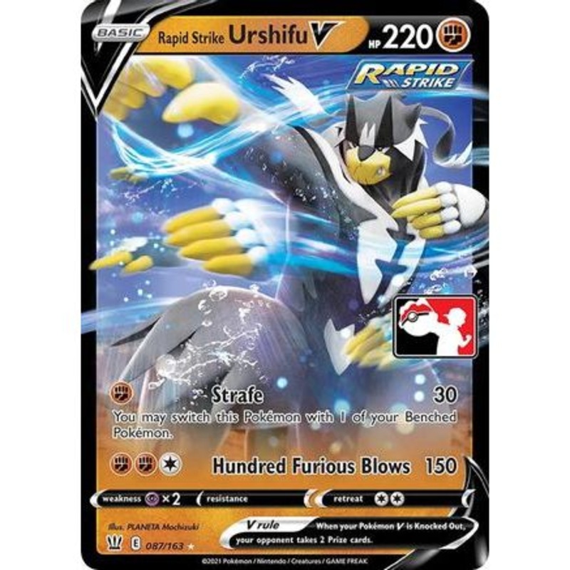 Rapid Strike Urshifu V 87 - Prize Pack Series Cards Holofoil