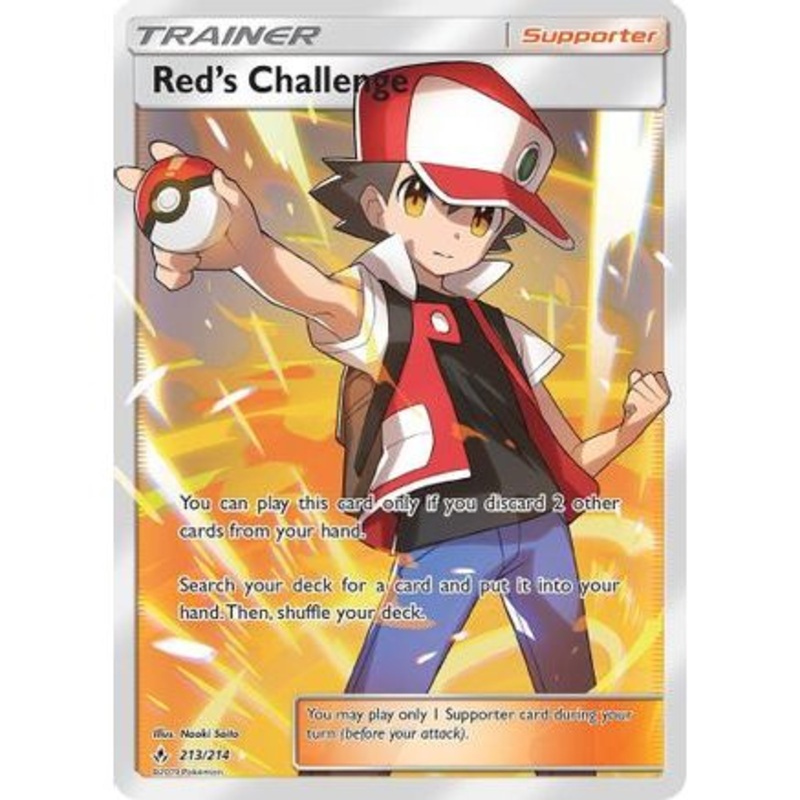 Red's Challenge (Full Art) 213/214 - SM  Unbroken Bonds Holofoil