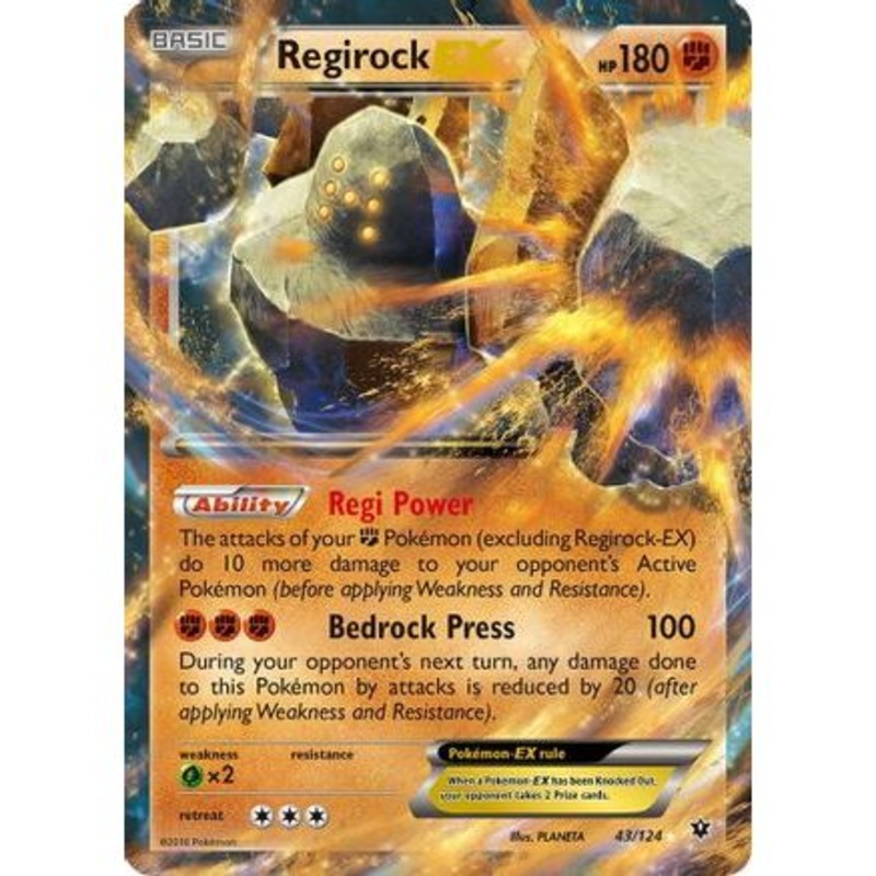 Regirock EX 43/124 - XY  Fates Collide Holofoil