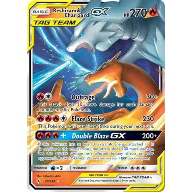 Reshiram & Charizard GX 20/214 - SM  Unbroken Bonds Holofoil