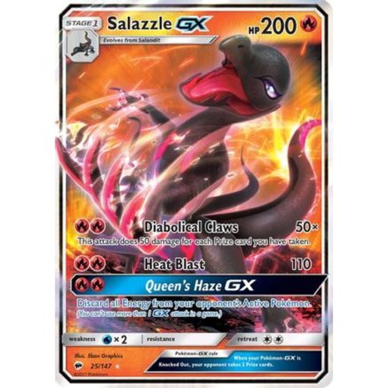 Salazzle GX 25/147 - SM  Burning Shadows Holofoil