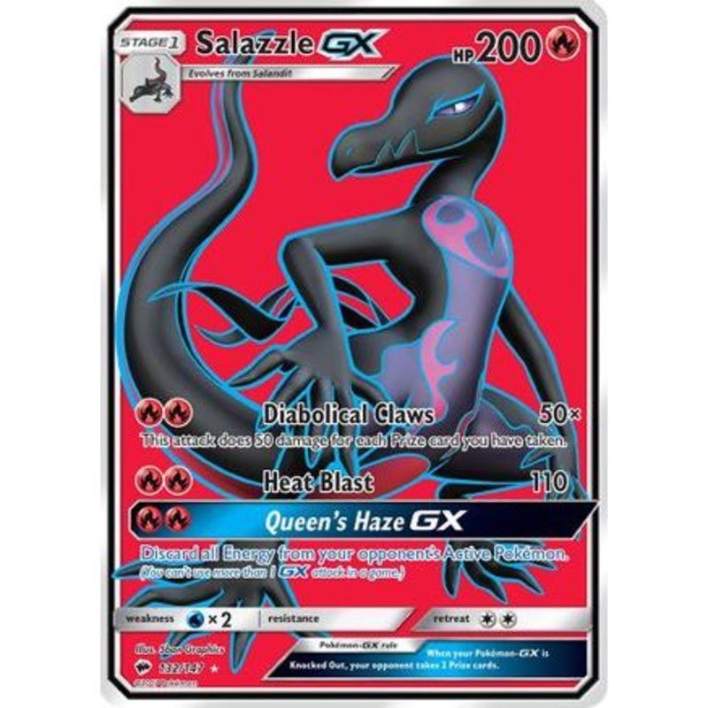 Salazzle GX (Full Art) 132/147 - SM  Burning Shadows Holofoil