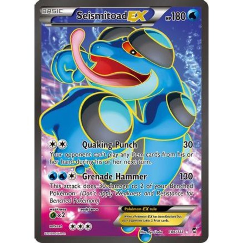 Seismitoad EX (106 Full Art) 106/111 - XY  Furious Fists Holofoil