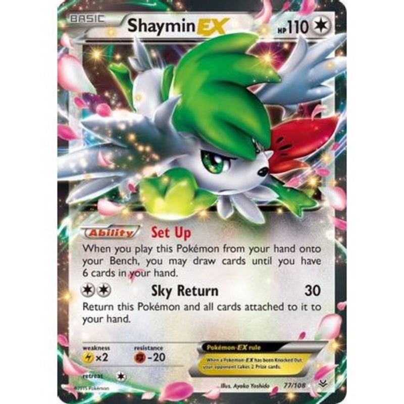 Shaymin EX 77/108 - XY  Roaring Skies Holofoil