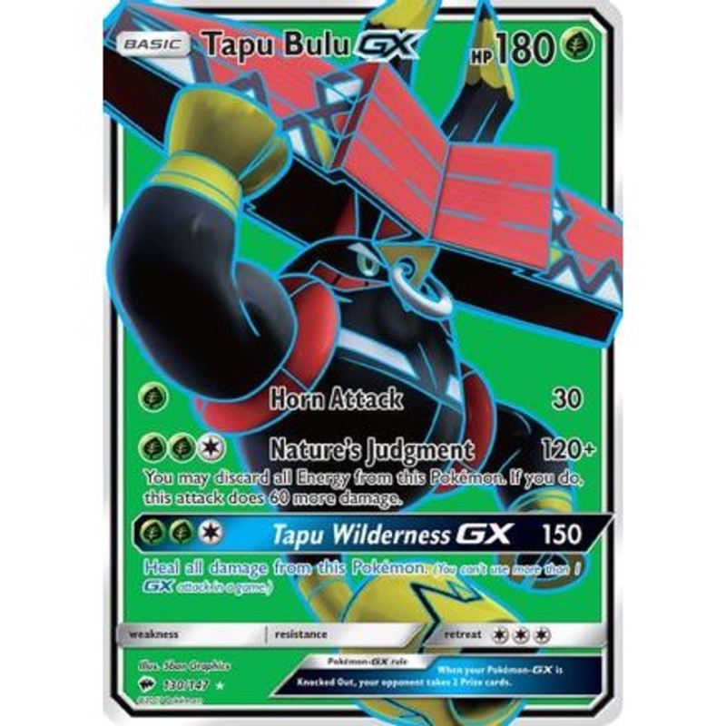 Tapu Bulu GX (Full Art) 130/147 - SM  Burning Shadows Holofoil