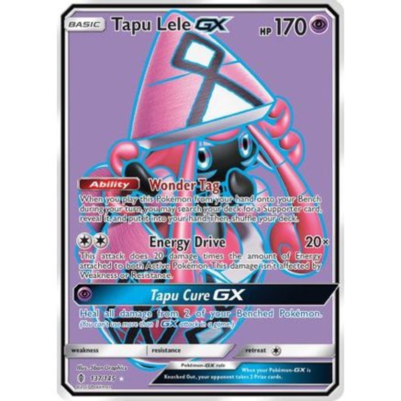 Tapu Lele GX (Full Art) 137/145 - SM  Guardians Rising Holofoil
