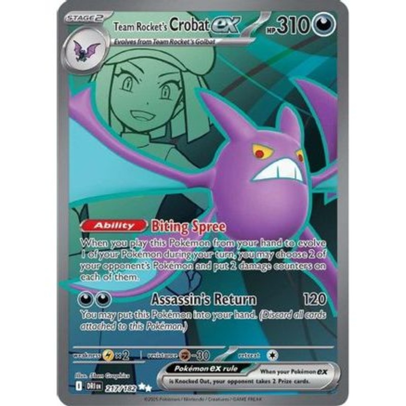 Team Rocket's Crobat ex - 217/182 217 - SV10 Destined Rivals Holofoil