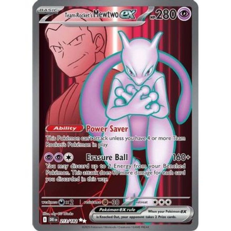 Team Rocket's Mewtwo ex - 213/182 213 - SV10 Destined Rivals Holofoil
