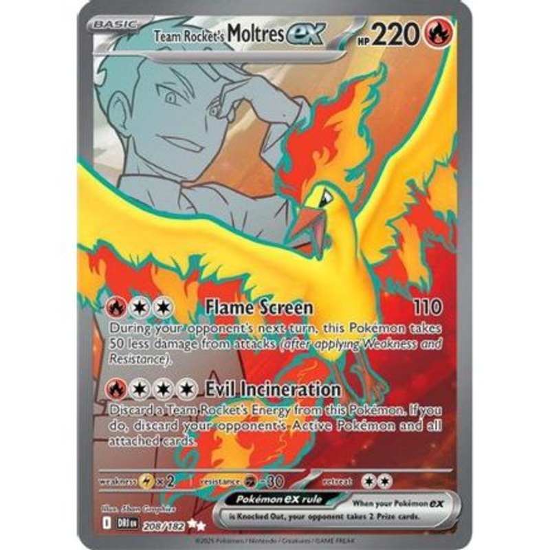 Team Rocket's Moltres ex - 208/182 208 - SV10 Destined Rivals Holofoil