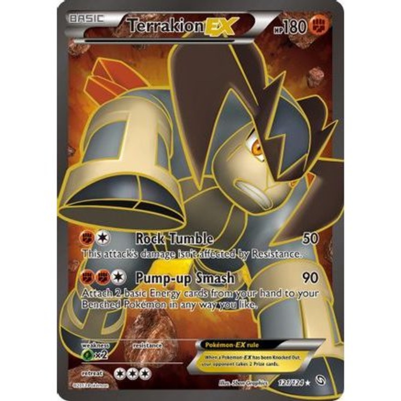 Terrakion EX (121 Full Art) 121/124 - Dragons Exalted Holofoil