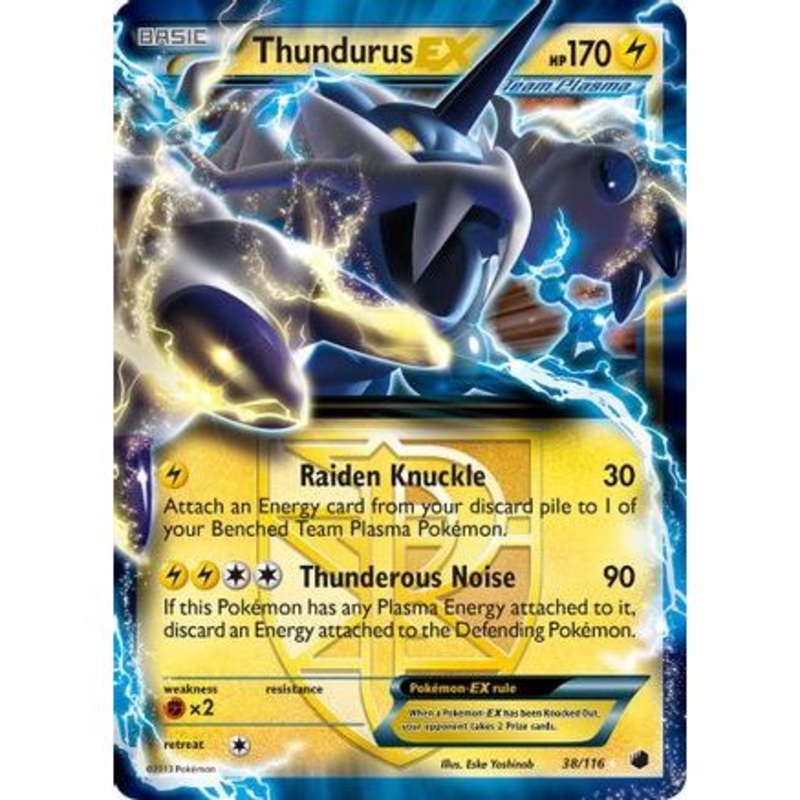 Thundurus EX (Team Plasma) 38/116 - Plasma Freeze Holofoil