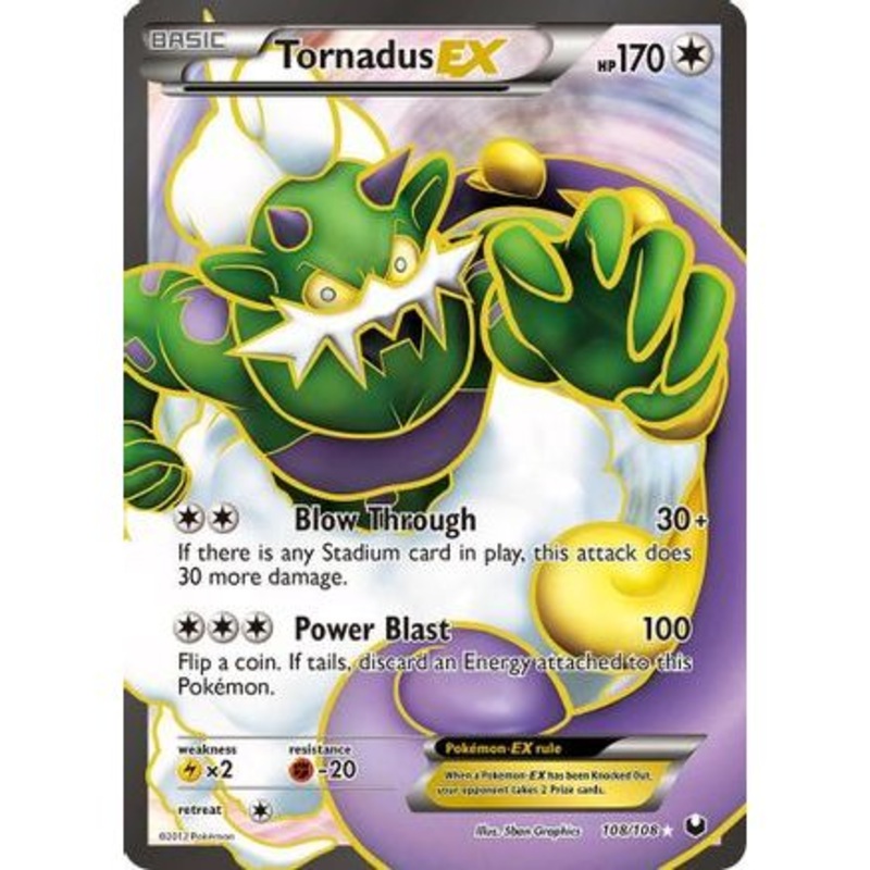 Tornadus EX (108 Full Art) 108/108 - Dark Explorers Holofoil