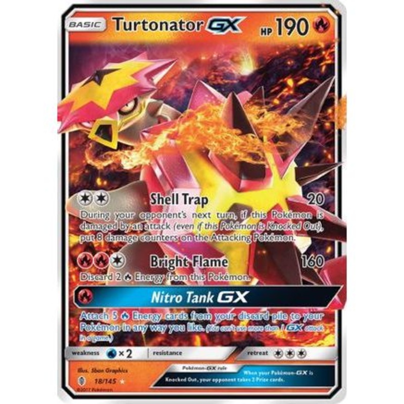 Turtonator GX 18/145 - SM  Guardians Rising Holofoil