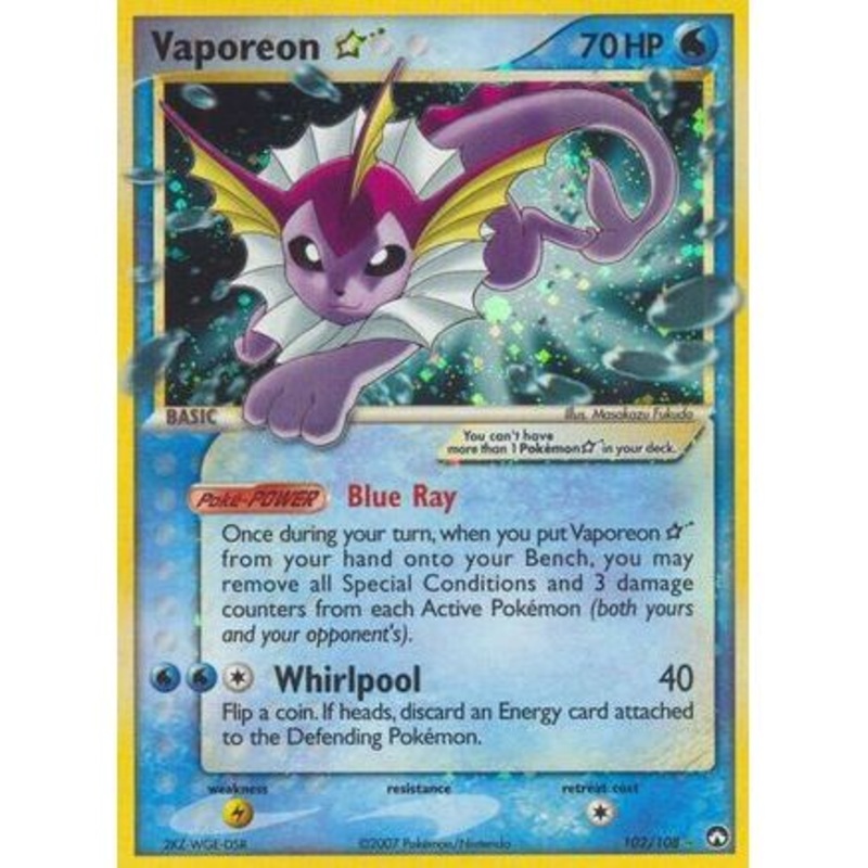 Vaporeon Star 102/108 - Power Keepers Holofoil