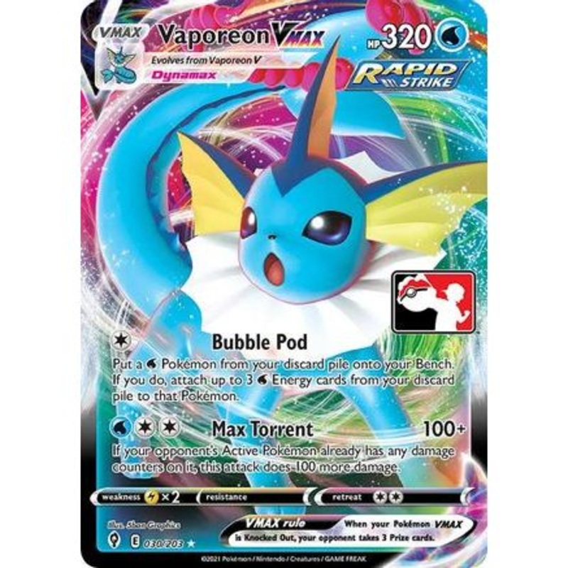 Vaporeon VMAX 30 - Prize Pack Series Cards Holofoil